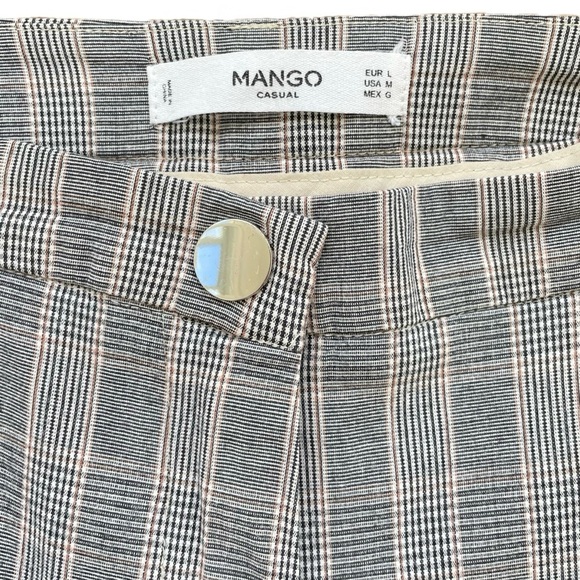 Mango Grey Plaid Pants, Cropped, Cuffed, Women’s Medium (Size 8) - Picture 6 of 7